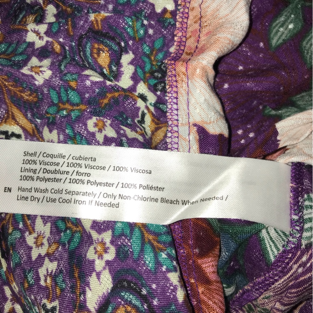 Band Of The Free Margaux Purple Mixed Floral Mini Dress NWT - Picture 11 of 11
